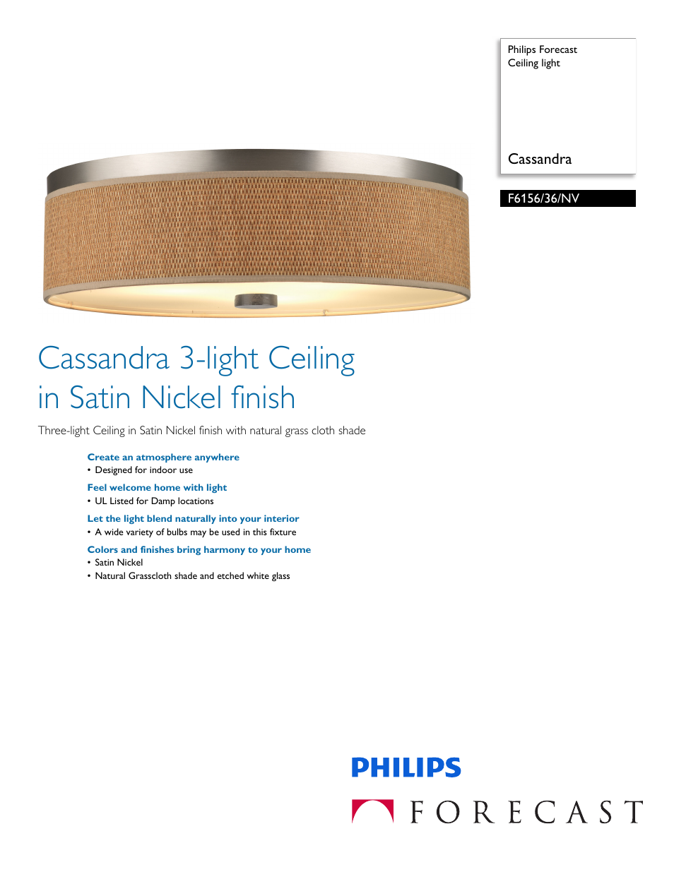 Philips F615636NV User Manual | 2 pages