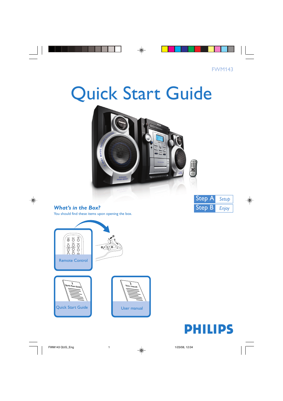 Philips FWM143-37 User Manual | 3 pages