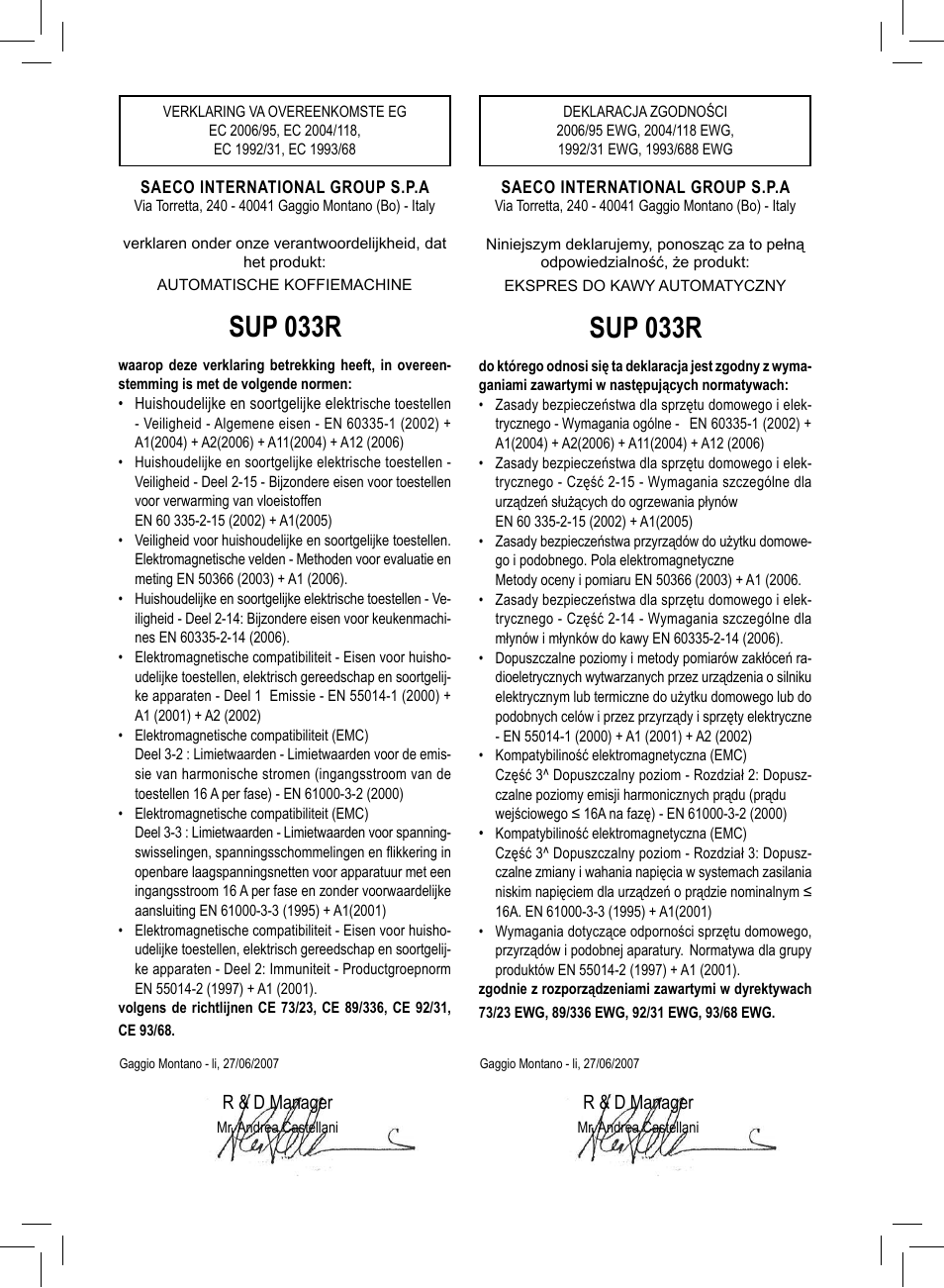 Sup 033r | Philips 10002781 User Manual | Page 103 / 104