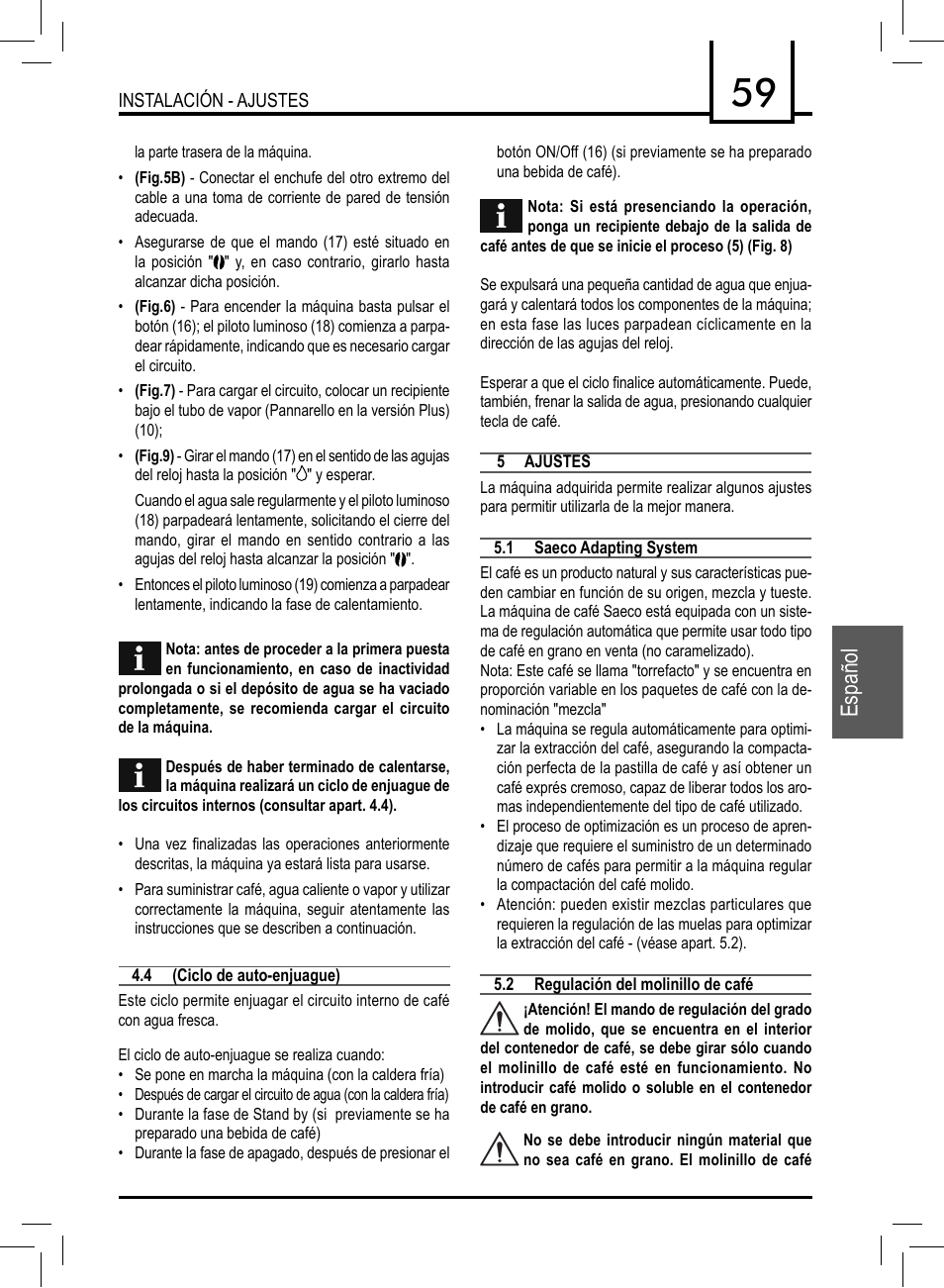 Español | Philips 10002781 User Manual | Page 59 / 104