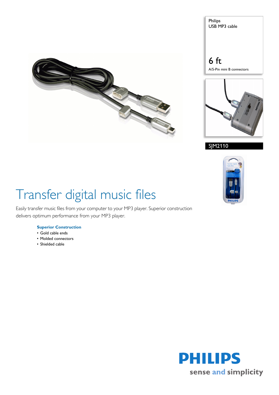 Philips SJM2110-27 User Manual | 2 pages