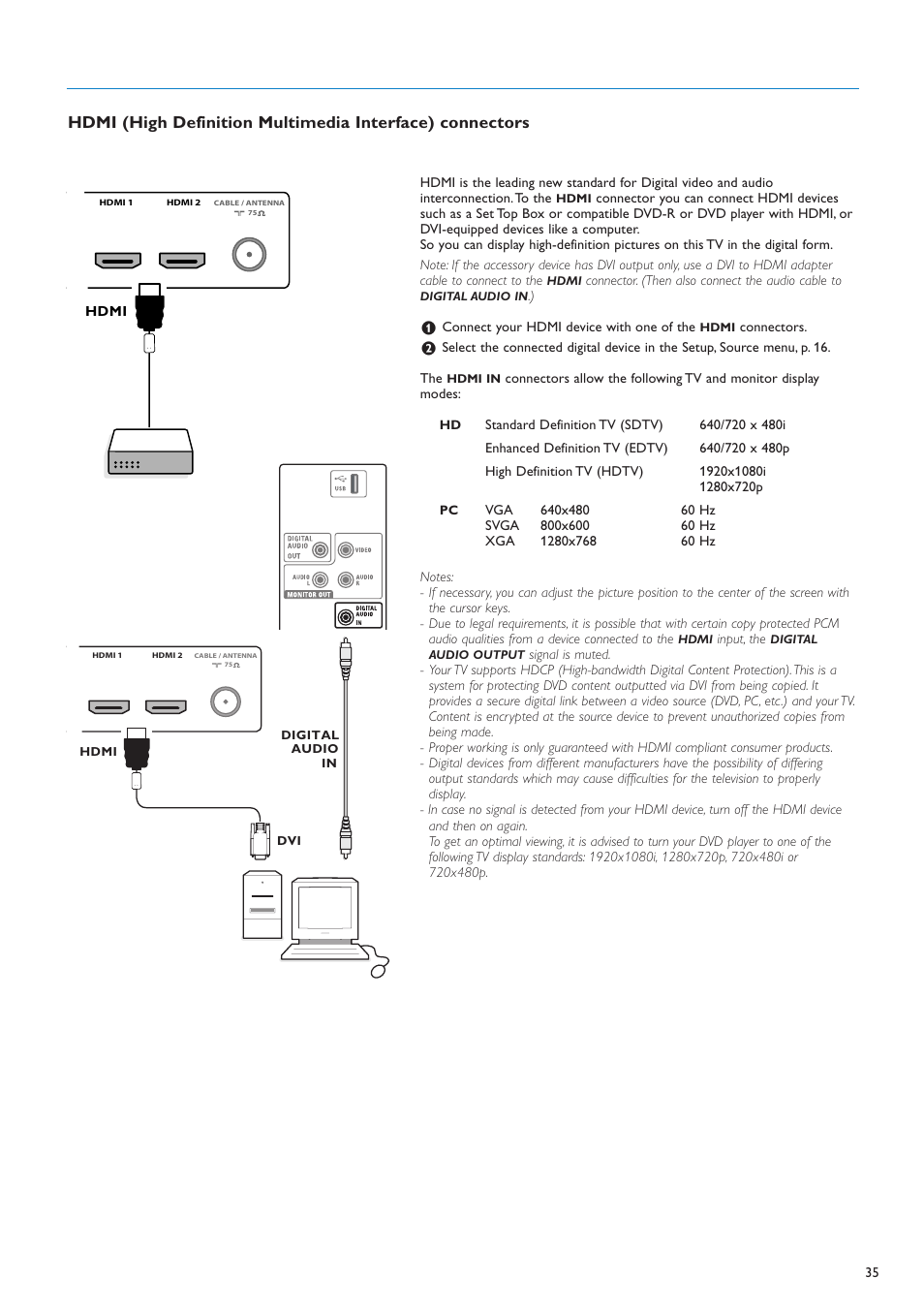 Philips flat HDTV 32PF7320A 32" LCD digital cable ready with Pixel Plus User Manual | Page 37 / 48