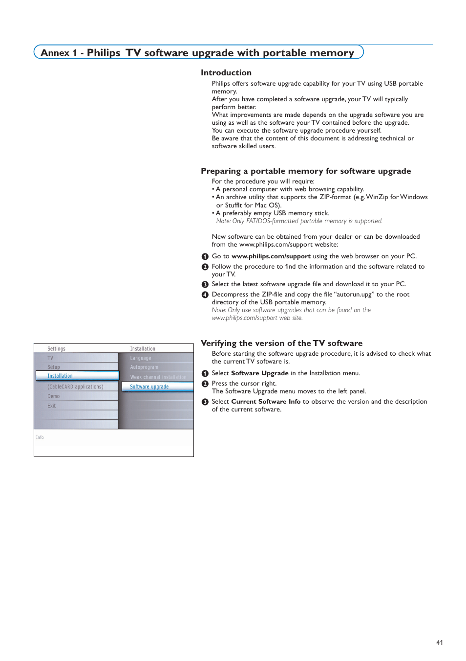 Annex 1 | Philips flat HDTV 32PF7320A 32" LCD digital cable ready with Pixel Plus User Manual | Page 43 / 48