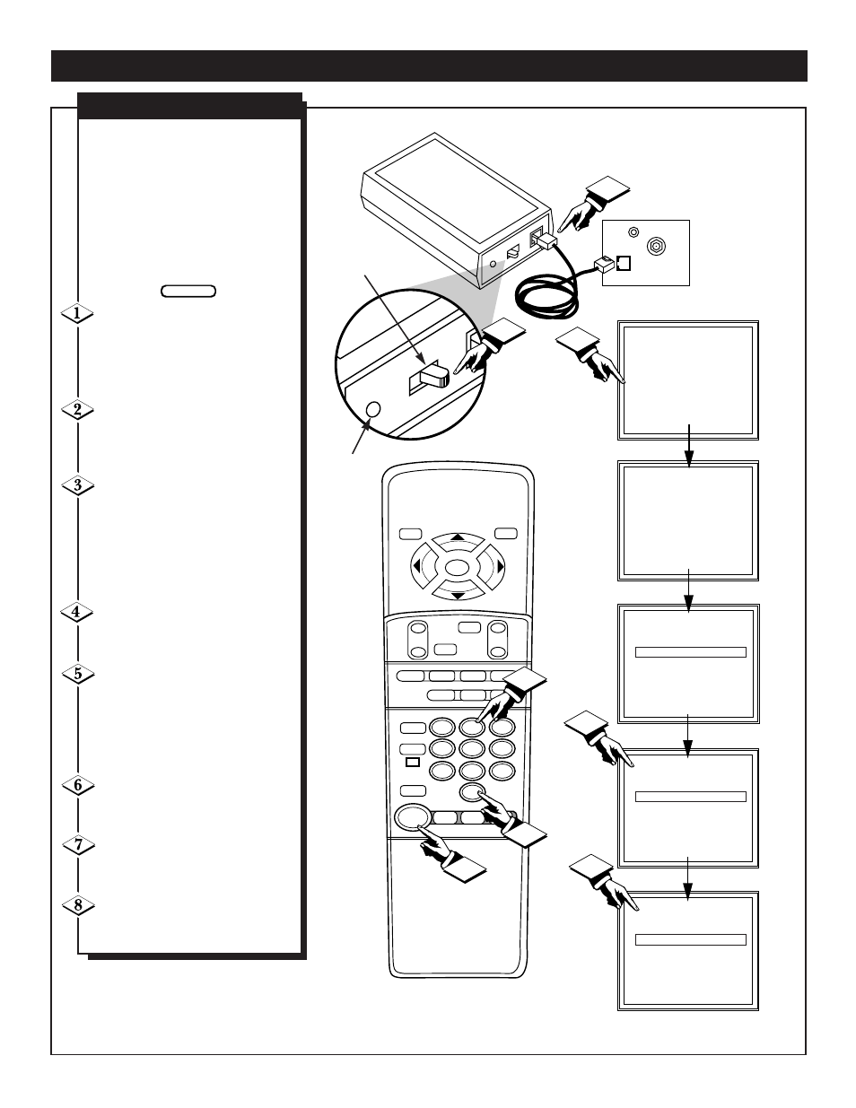 Rogramming a, Elevision, Nternal | Emory, Tv m | Philips CLON99BK User Manual | Page 7 / 12