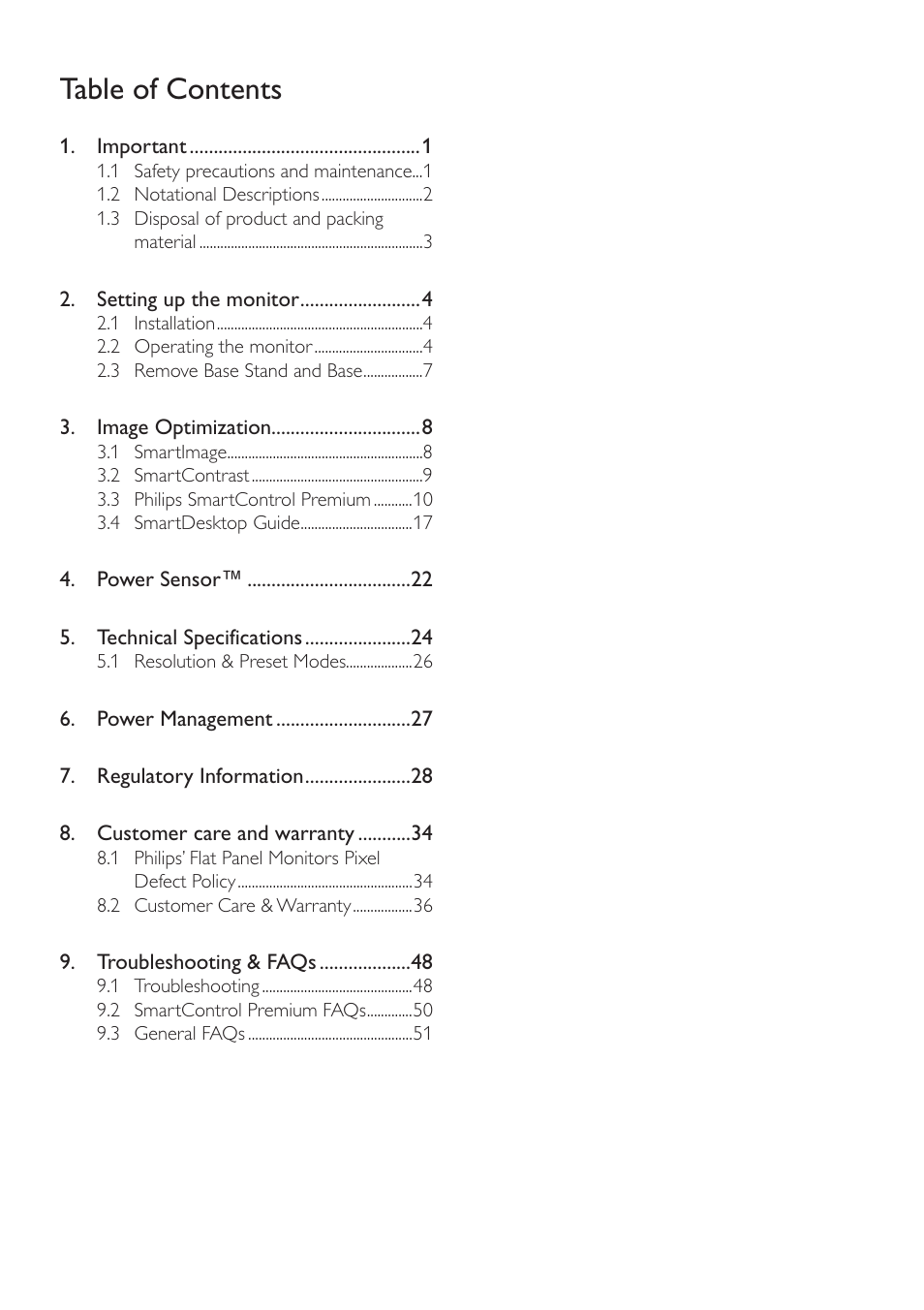 Philips 273P3PHES-00 User Manual | Page 2 / 55