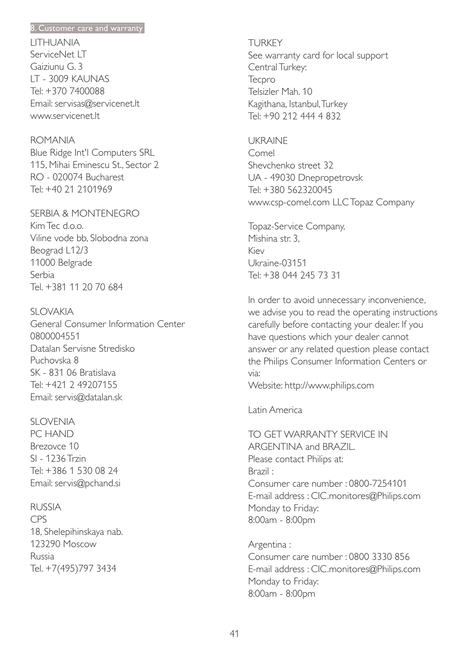 Philips 273P3PHES-00 User Manual | Page 43 / 55