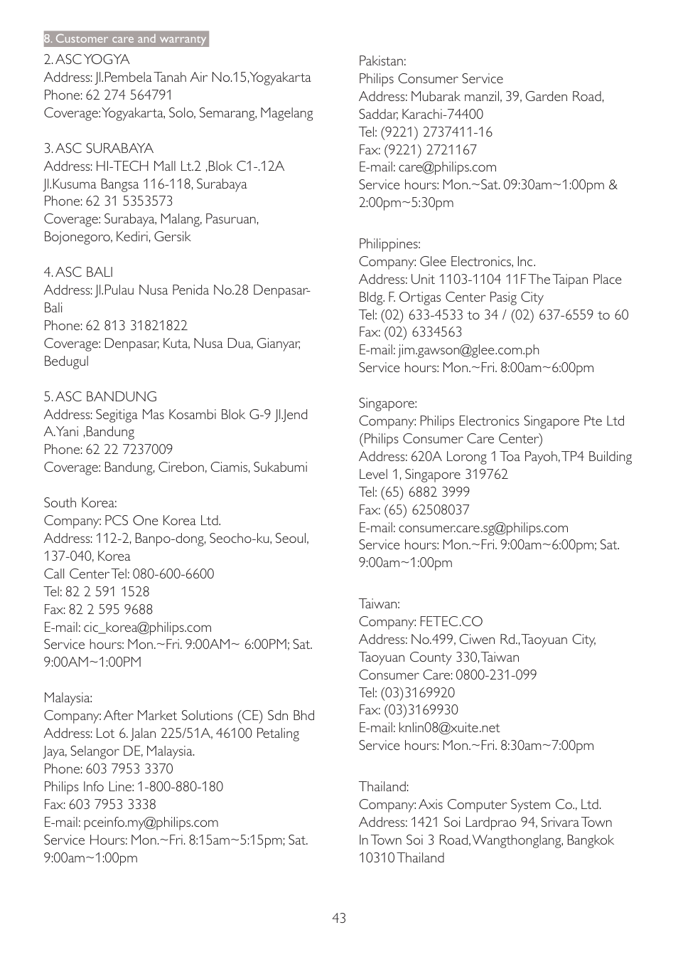 Philips 273P3PHES-00 User Manual | Page 45 / 55