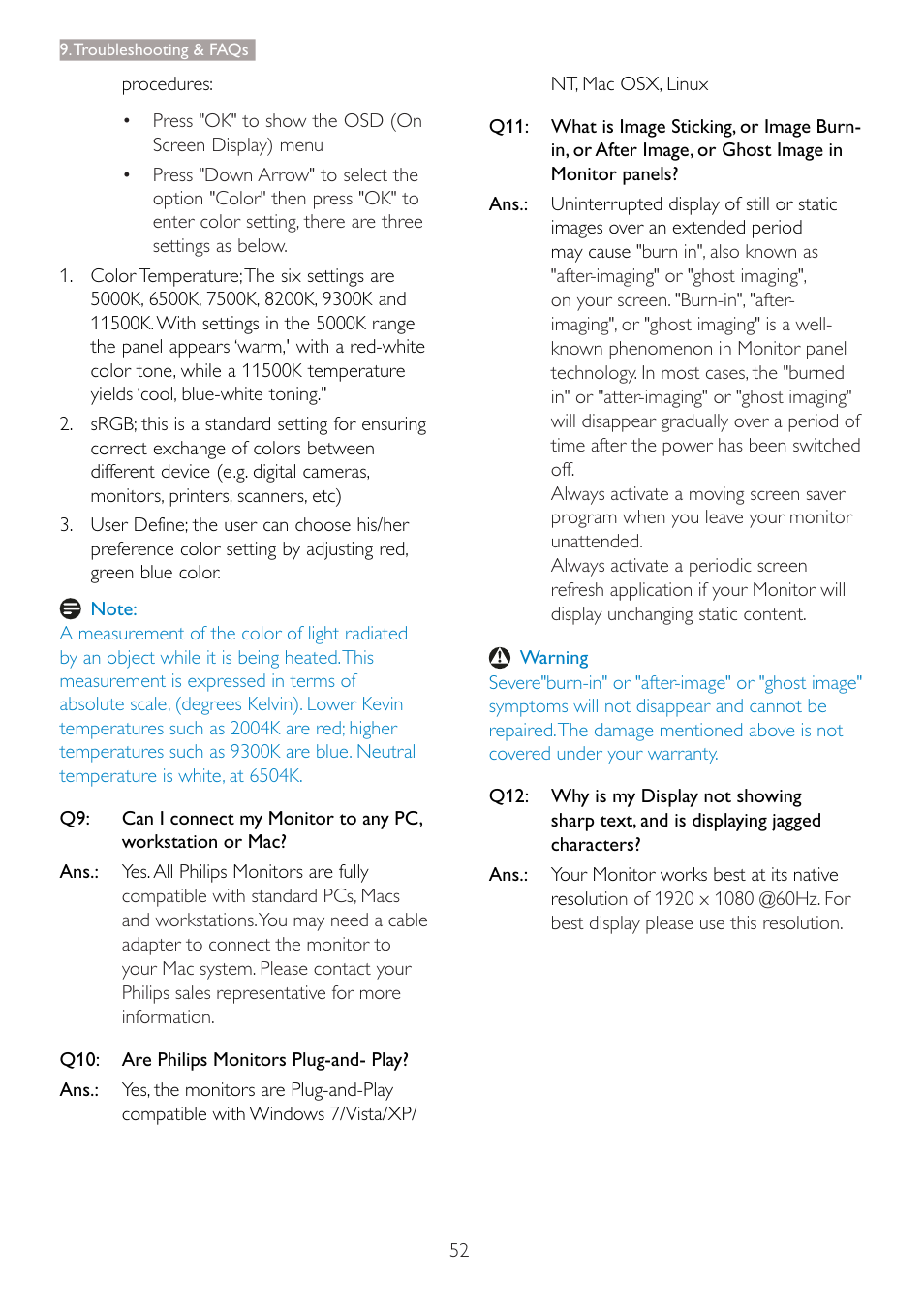 Philips 273P3PHES-00 User Manual | Page 54 / 55