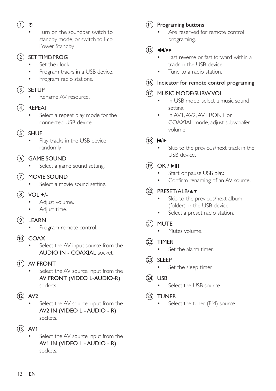 Philips Micro Hi-Fi System User Manual | Page 12 / 31