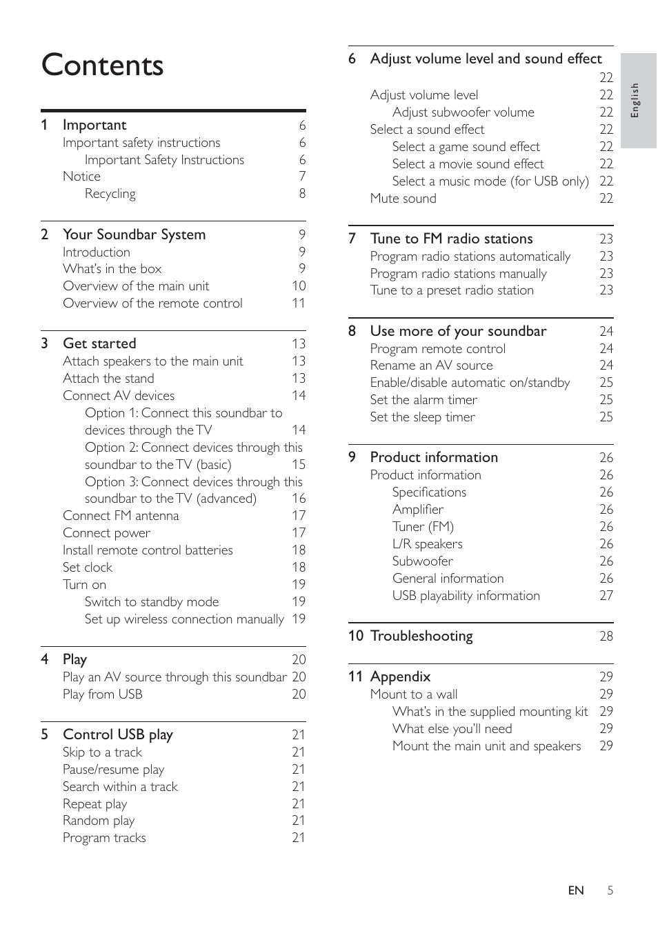 Philips Micro Hi-Fi System User Manual | Page 5 / 31