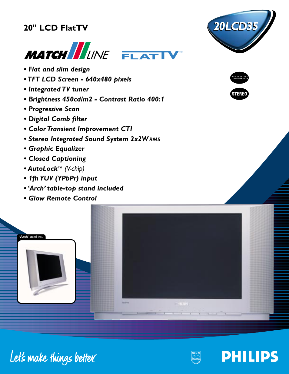 Philips 20LCD35 User Manual | 2 pages