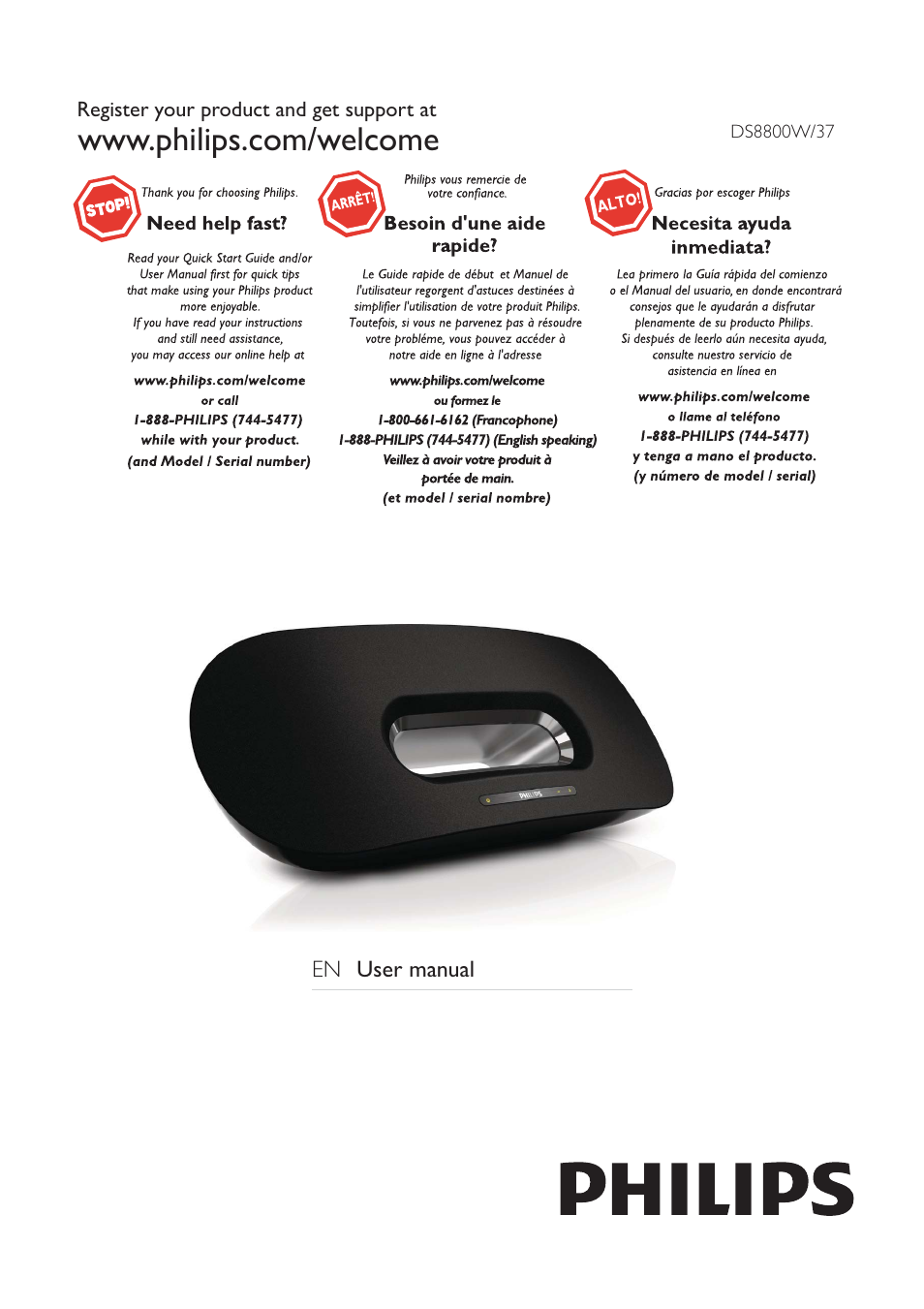 Philips DS8800W-37 User Manual | 25 pages