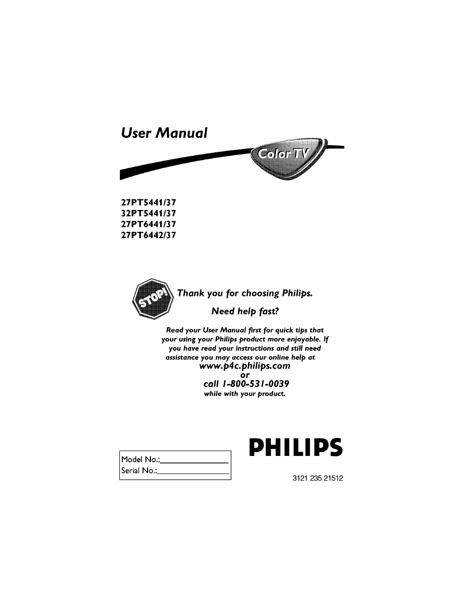 Philips 27PT6442-37 User Manual | 42 pages