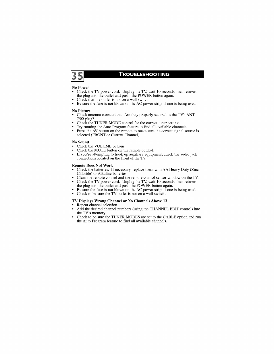 Roubleshooting j | Philips 27PT6442-37 User Manual | Page 39 / 42