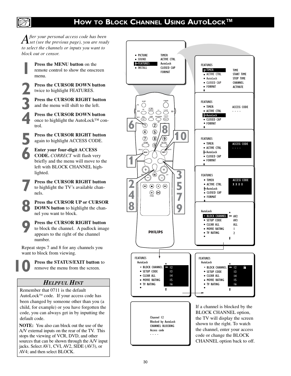 Philips 32PT740H37A User Manual | Page 30 / 56