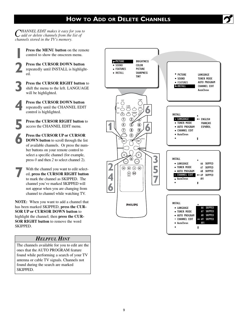 Philips 32PT740H37A User Manual | Page 9 / 56