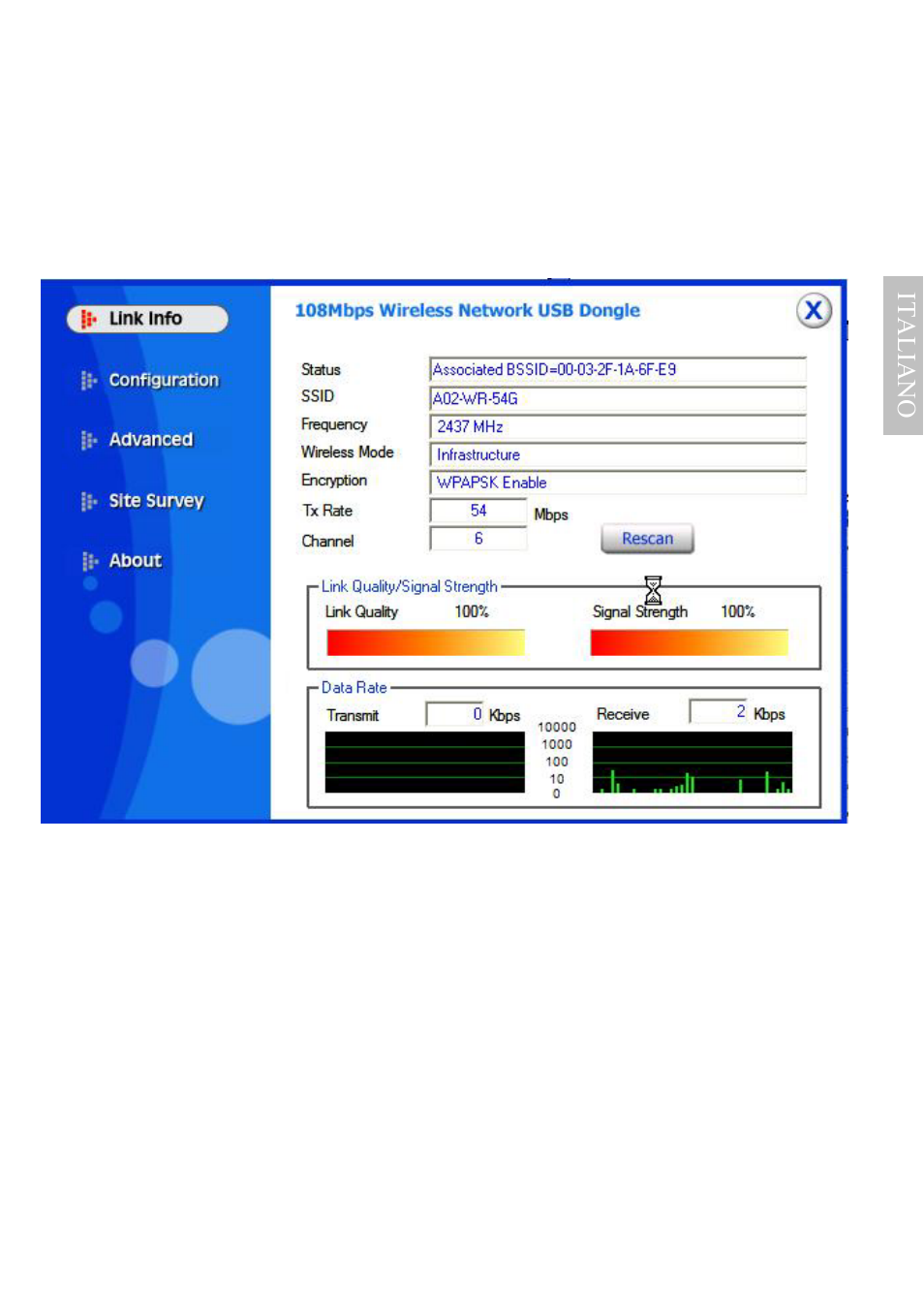 1 link info, Ital iano | Atlantis Land A02-UP-W108 User Manual | Page 40 / 87