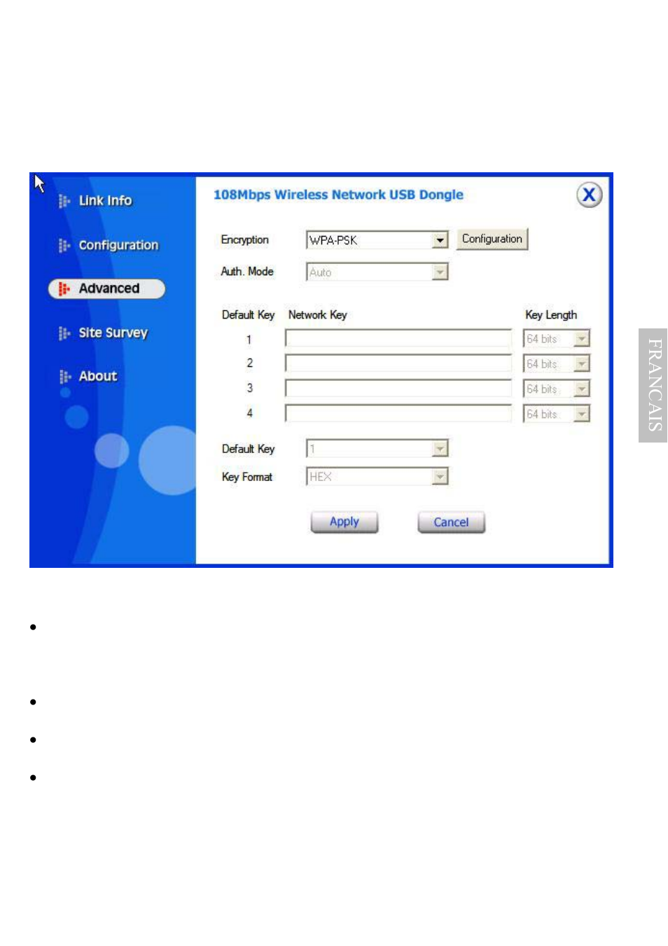 3 menu "advanced, Franc a is | Atlantis Land A02-UP-W108 User Manual | Page 77 / 87