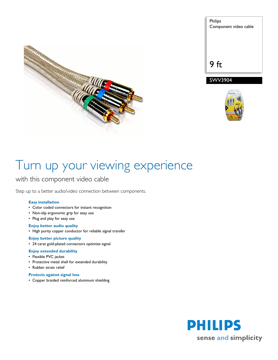 Philips SWV3904-17 User Manual | 2 pages
