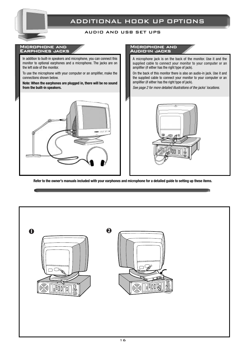 Additional hook up options | Philips 17B2302Q13 User Manual | Page 17 / 20