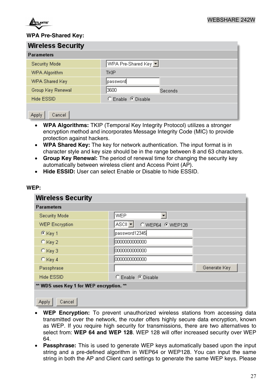 Atlantis Land A02-RA242-W54 User Manual | Page 33 / 84