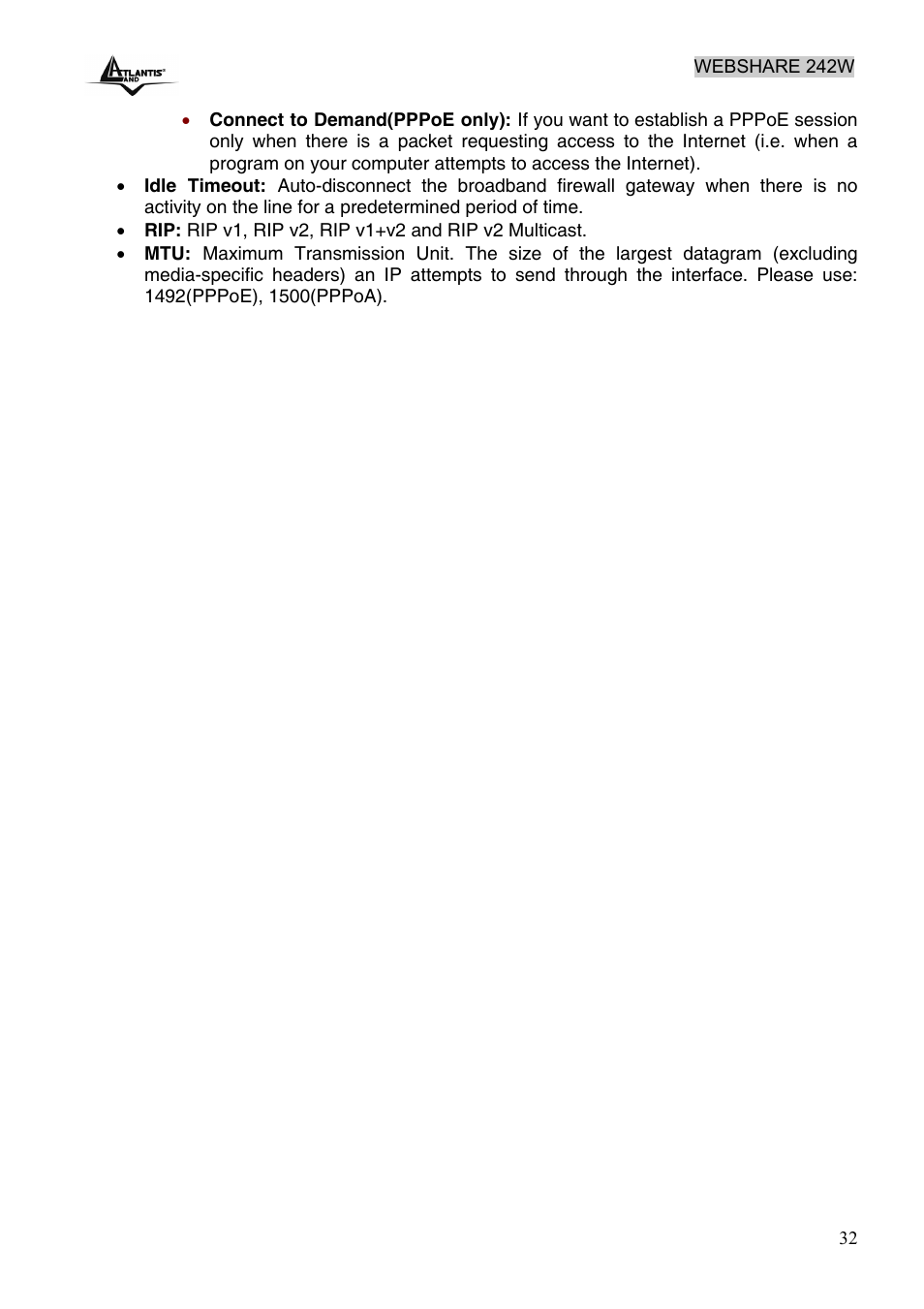 Atlantis Land A02-RA242-W54 User Manual | Page 38 / 84