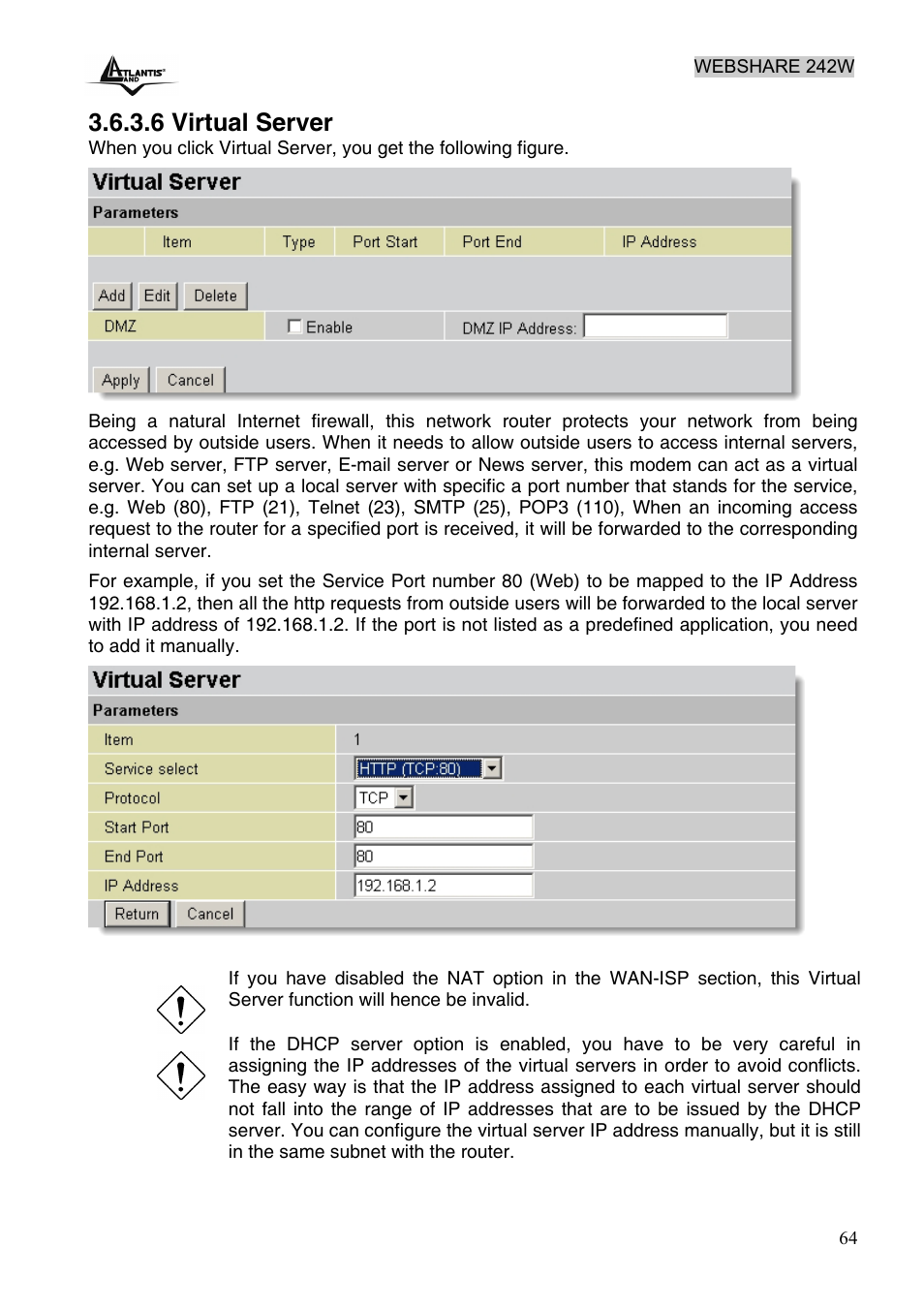 6 virtual server | Atlantis Land A02-RA242-W54 User Manual | Page 70 / 84