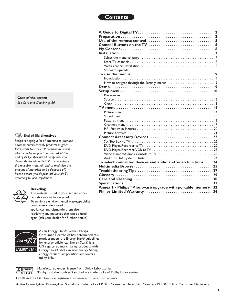 Philips 60PL9220D-37 User Manual | Page 9 / 43