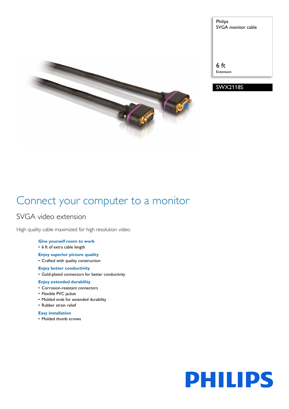 Philips SWX2118S-27 User Manual | 2 pages