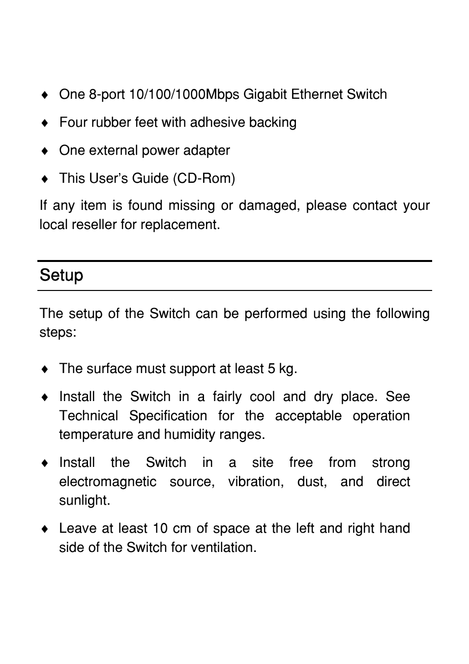 Setup | Atlantis Land 8 ports 10/100/1000Mbps User Manual | Page 11 / 19