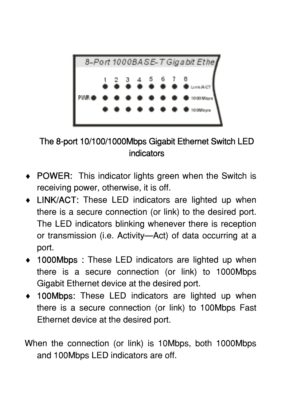 Atlantis Land 8 ports 10/100/1000Mbps User Manual | Page 16 / 19