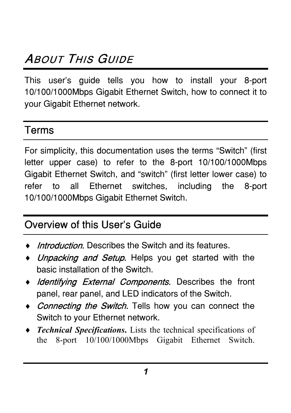 Atlantis Land 8 ports 10/100/1000Mbps User Manual | Page 5 / 19