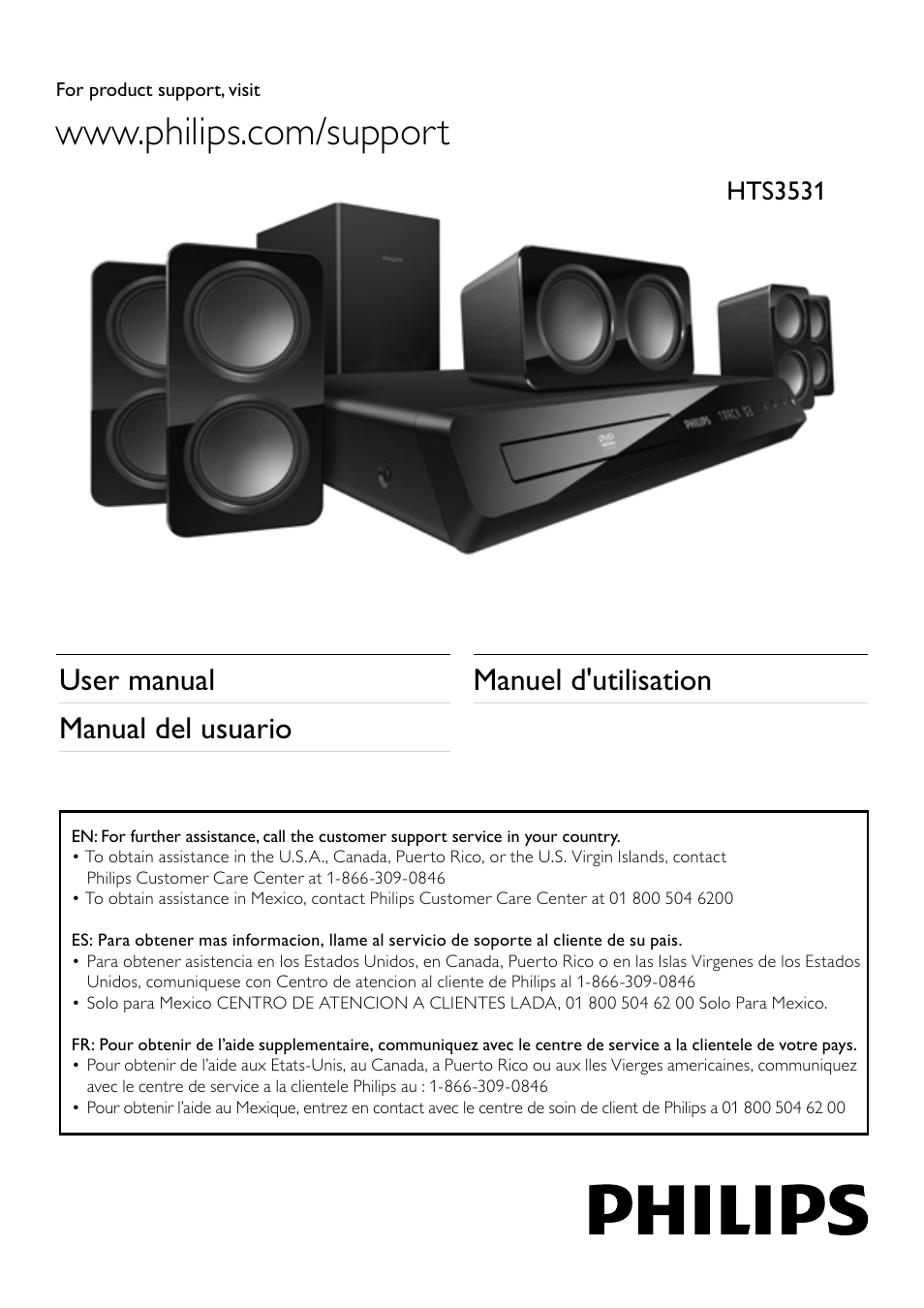 Philips HTS3531-F7 User Manual | 28 pages