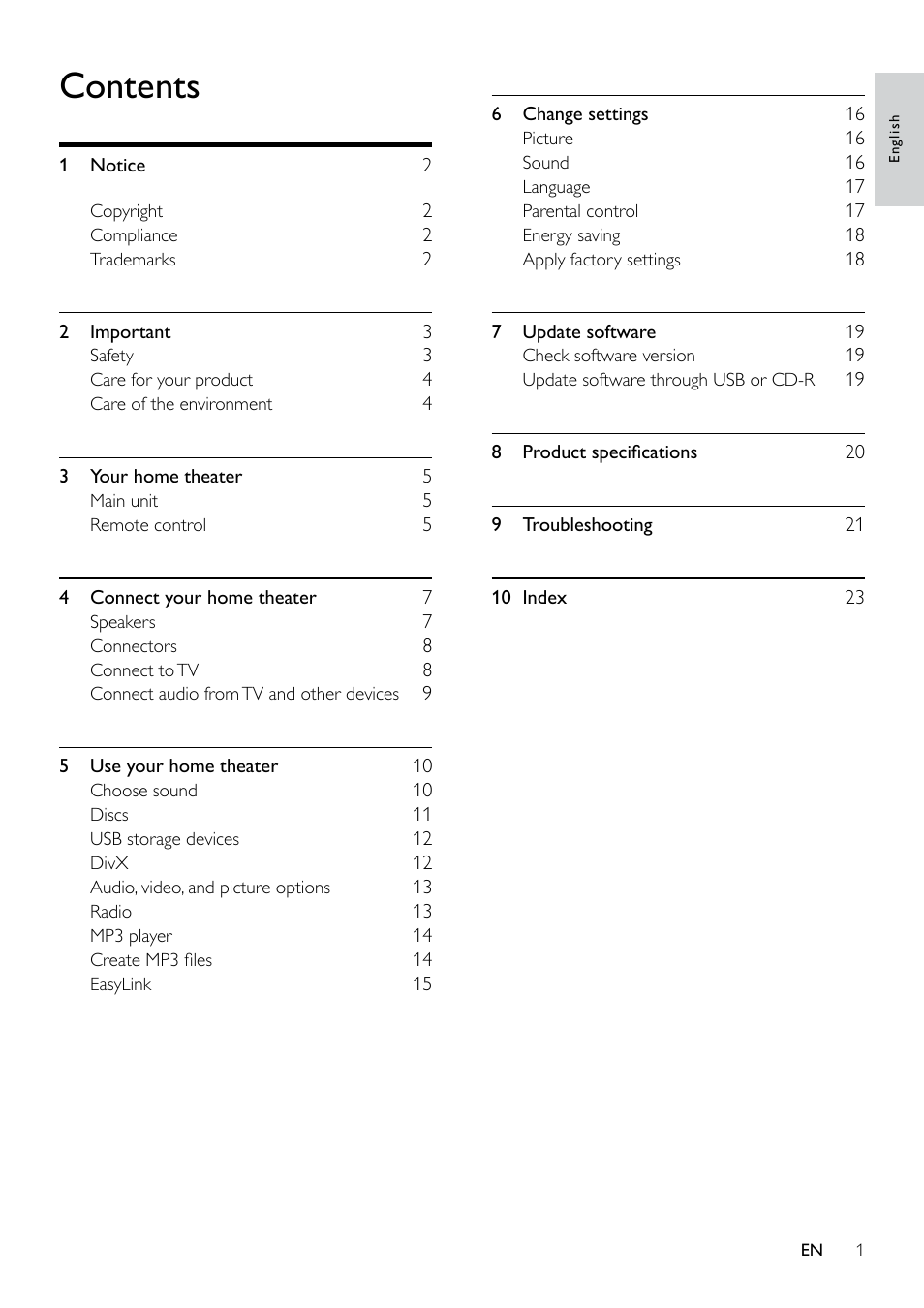 Philips HTS3531-F7 User Manual | Page 3 / 28