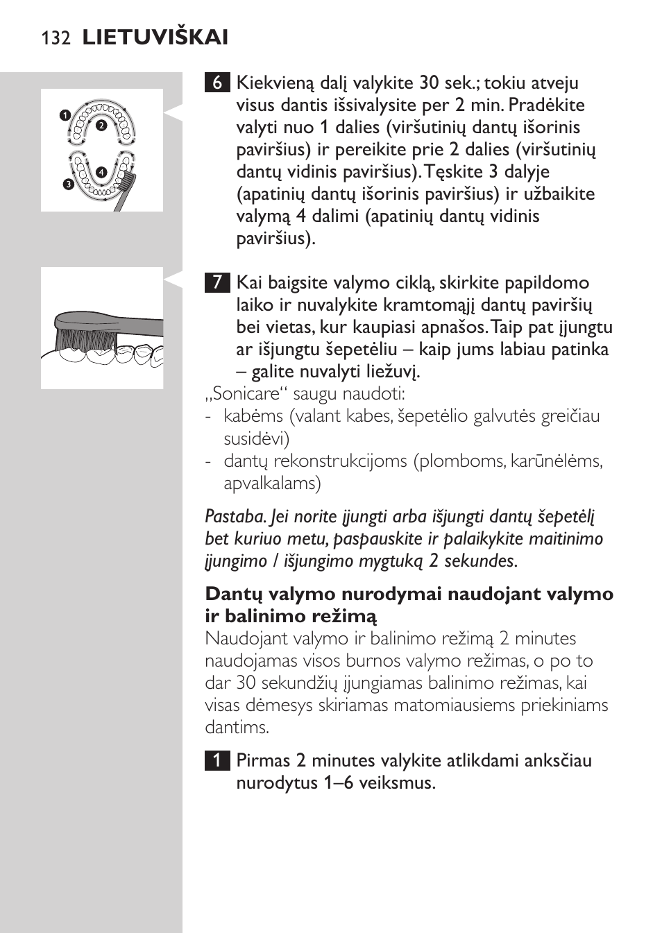 Philips Sonicare HealthyWhite Rechargeable sonic toothbrush HX6731-34 3 Modes 2 brush heads Whitening pen User Manual | Page 132 / 282