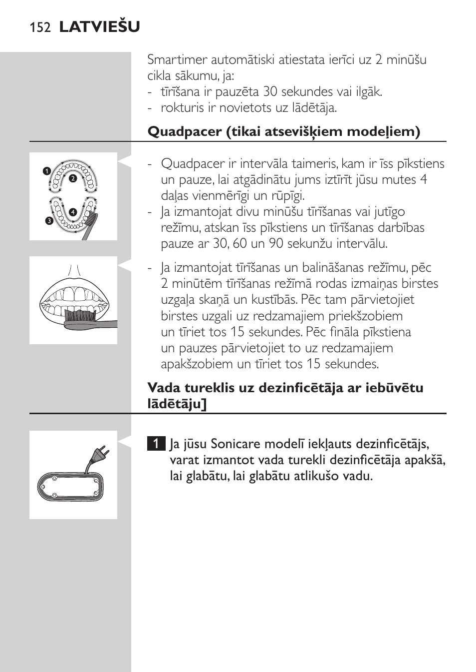 Philips Sonicare HealthyWhite Rechargeable sonic toothbrush HX6731-34 3 Modes 2 brush heads Whitening pen User Manual | Page 152 / 282