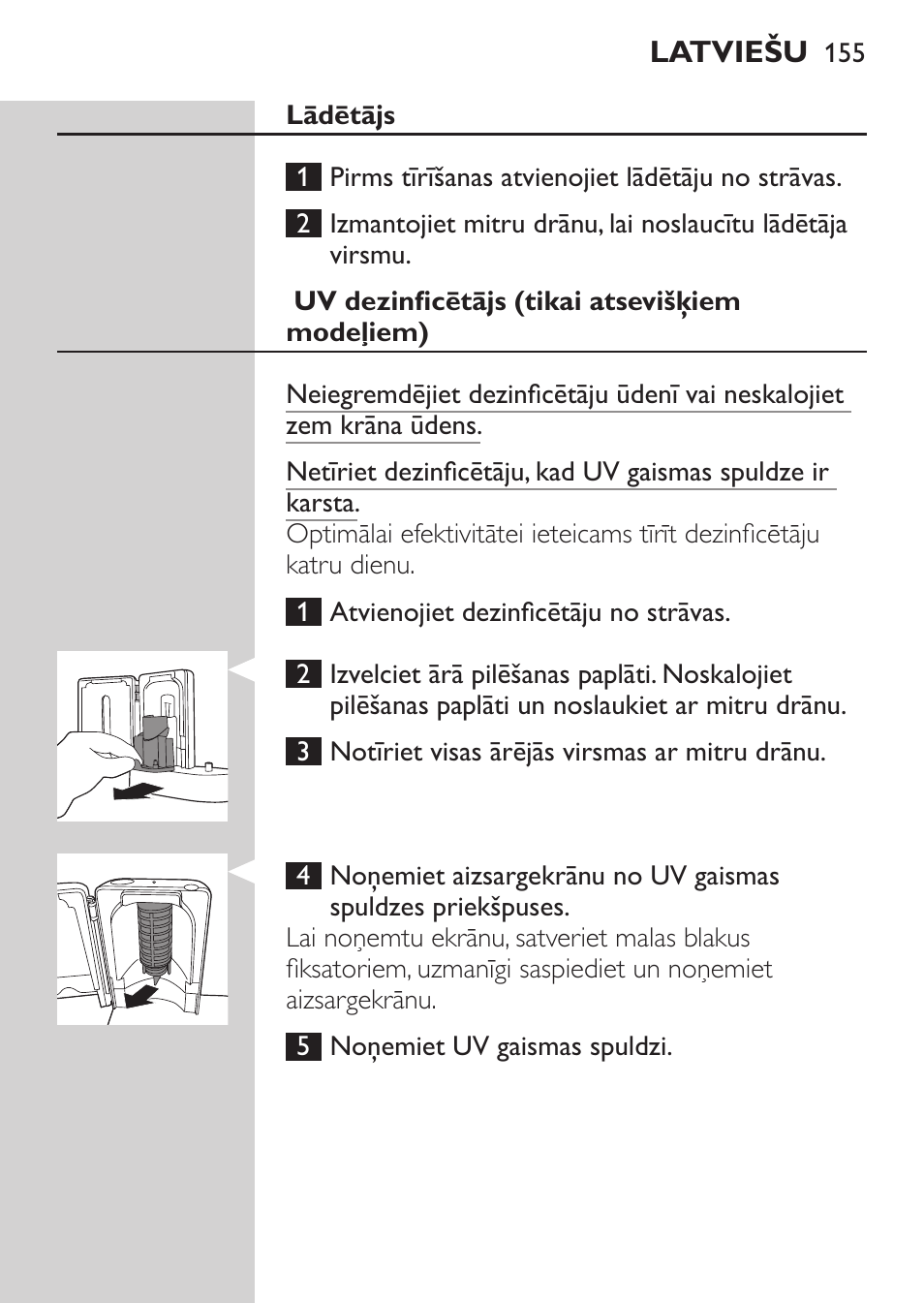 Philips Sonicare HealthyWhite Rechargeable sonic toothbrush HX6731-34 3 Modes 2 brush heads Whitening pen User Manual | Page 155 / 282