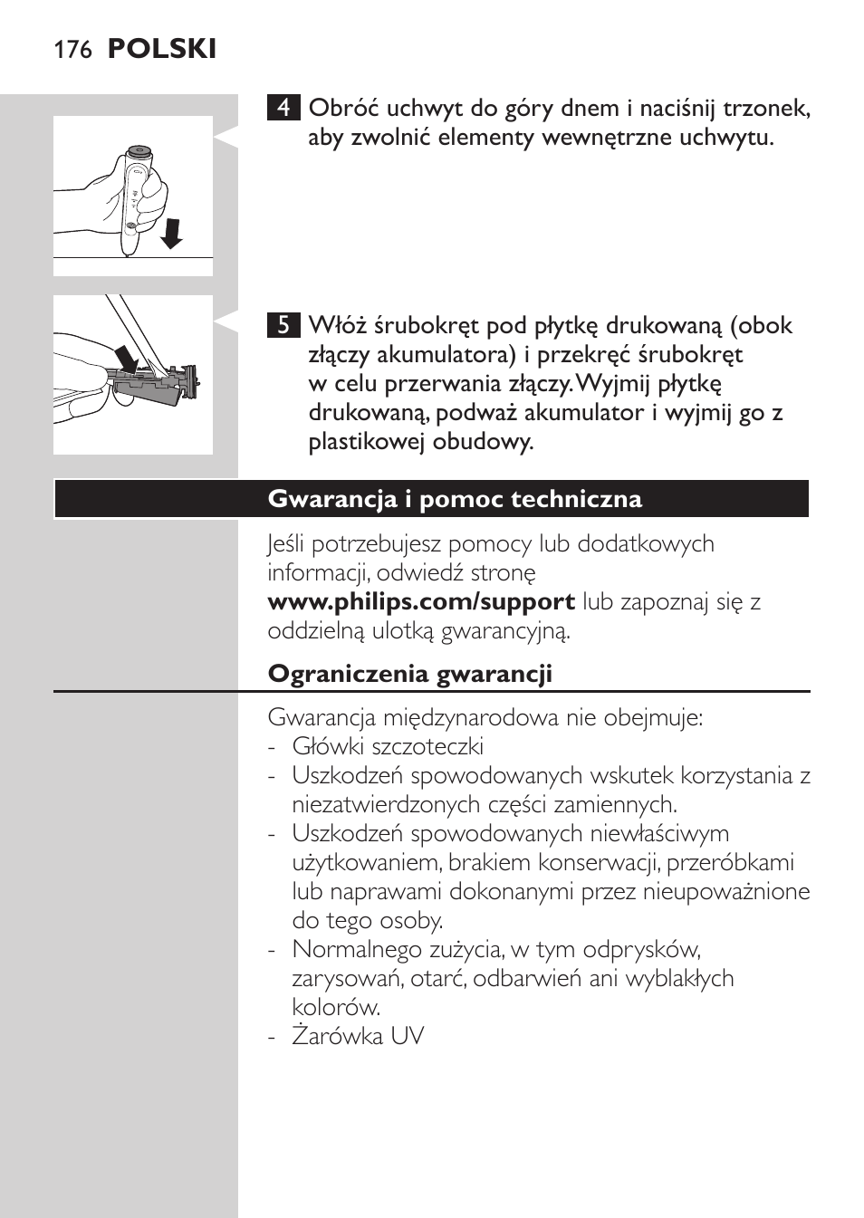 Philips Sonicare HealthyWhite Rechargeable sonic toothbrush HX6731-34 3 Modes 2 brush heads Whitening pen User Manual | Page 176 / 282