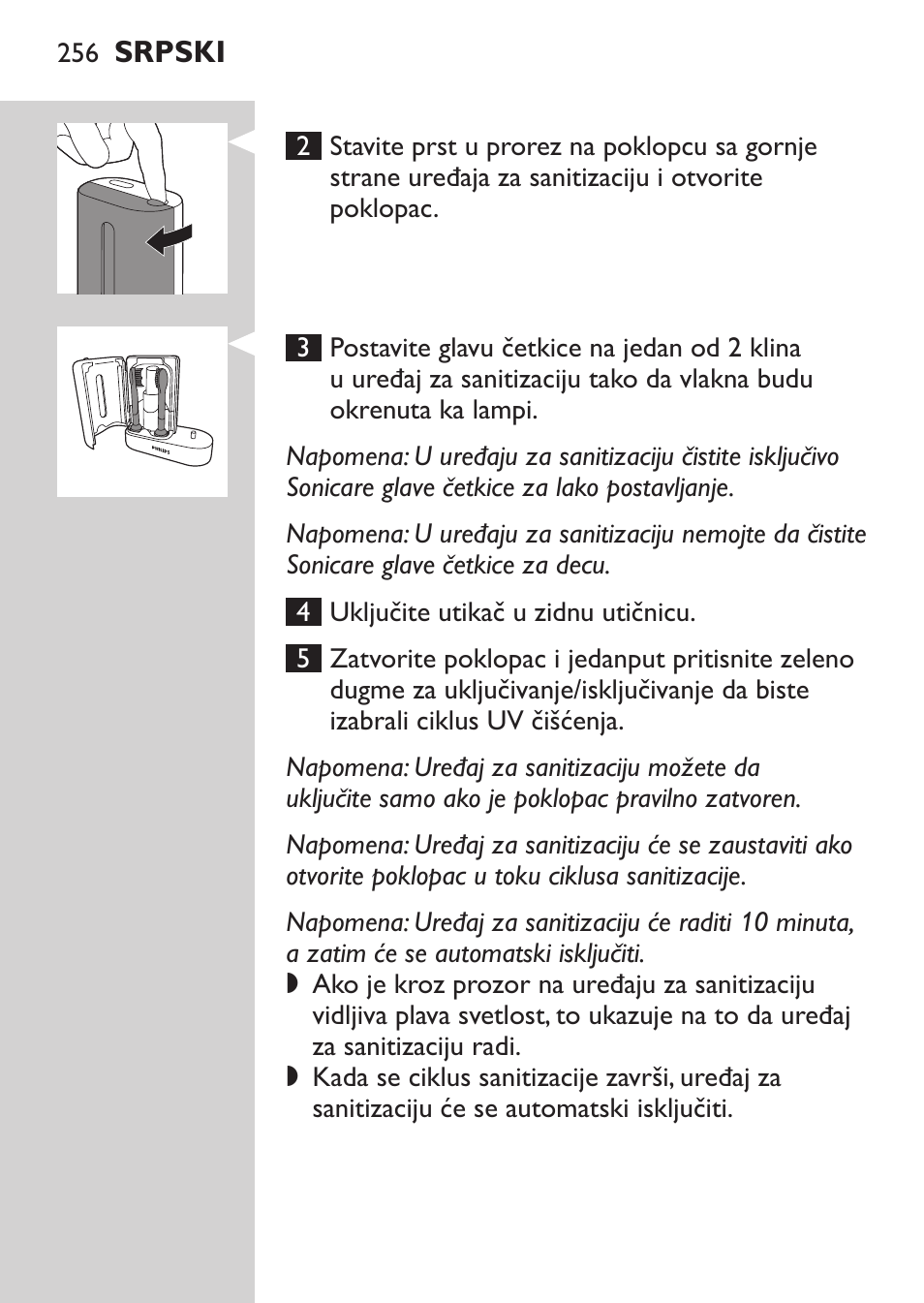 Philips Sonicare HealthyWhite Rechargeable sonic toothbrush HX6731-34 3 Modes 2 brush heads Whitening pen User Manual | Page 256 / 282