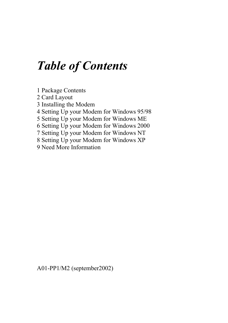 Atlantis Land 56K V.90/V.92 User Manual | Page 3 / 20