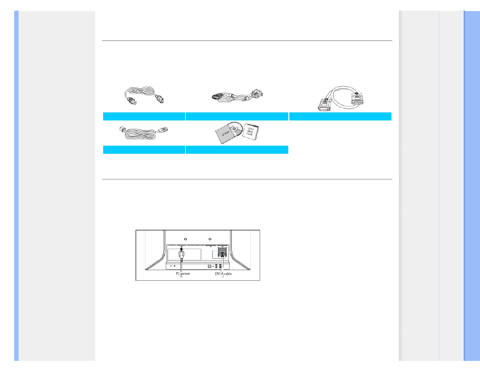 Setting up and connecting your monitor | Philips 190P7EB-27 User Manual | Page 60 / 108