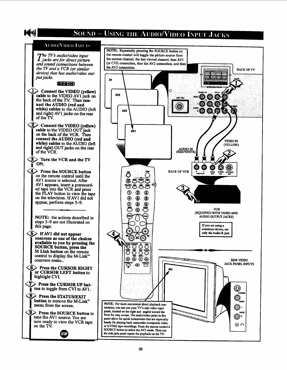 Sound - using i in: audio/vidi:o [npu r jacks | Philips 26LL500 User Manual | Page 36 / 52