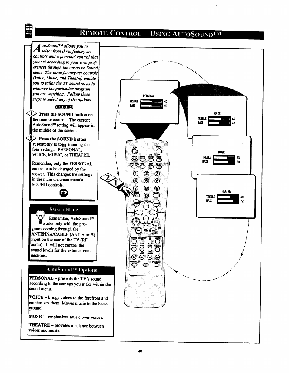 O o o o, Cd (d (d, O o oo | O ® o, Emote, Sing, Ound | Philips 26LL500 User Manual | Page 40 / 52