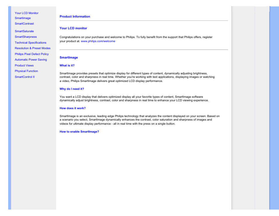 Product information | Philips 220P1ES-00 User Manual | Page 24 / 97