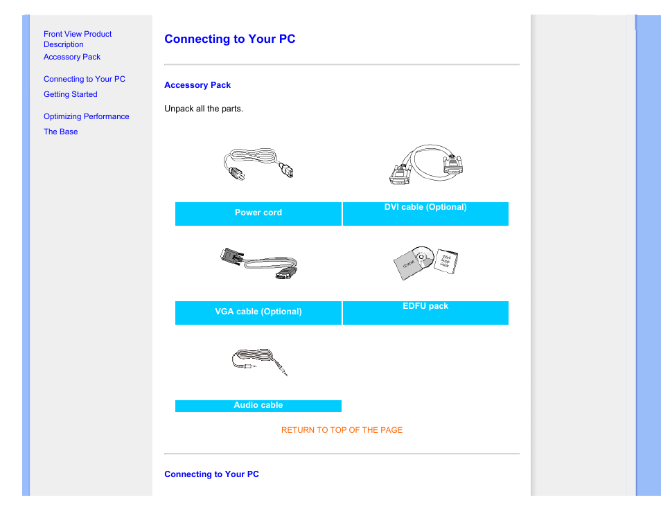 Connecting to your pc | Philips 220P1ES-00 User Manual | Page 58 / 97