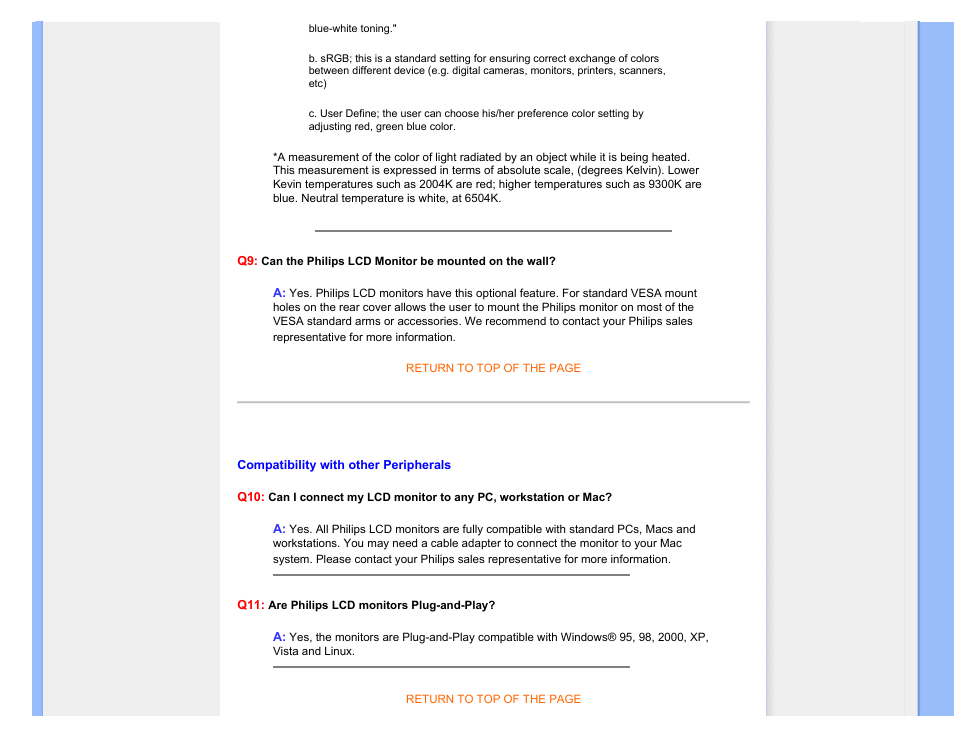 Compatibility with other, Peripherals | Philips 220P1ES-00 User Manual | Page 6 / 97