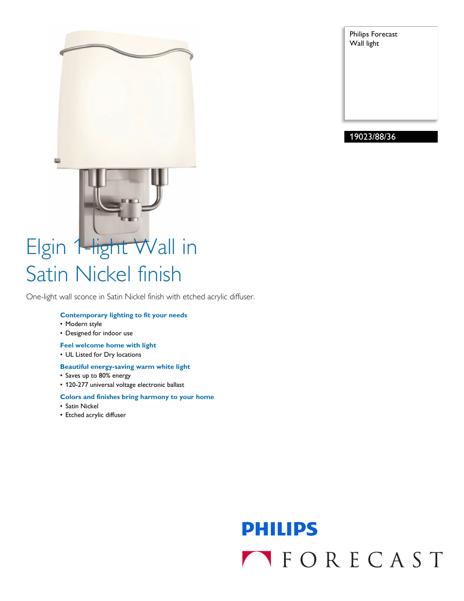 Philips 190238836 User Manual | 2 pages