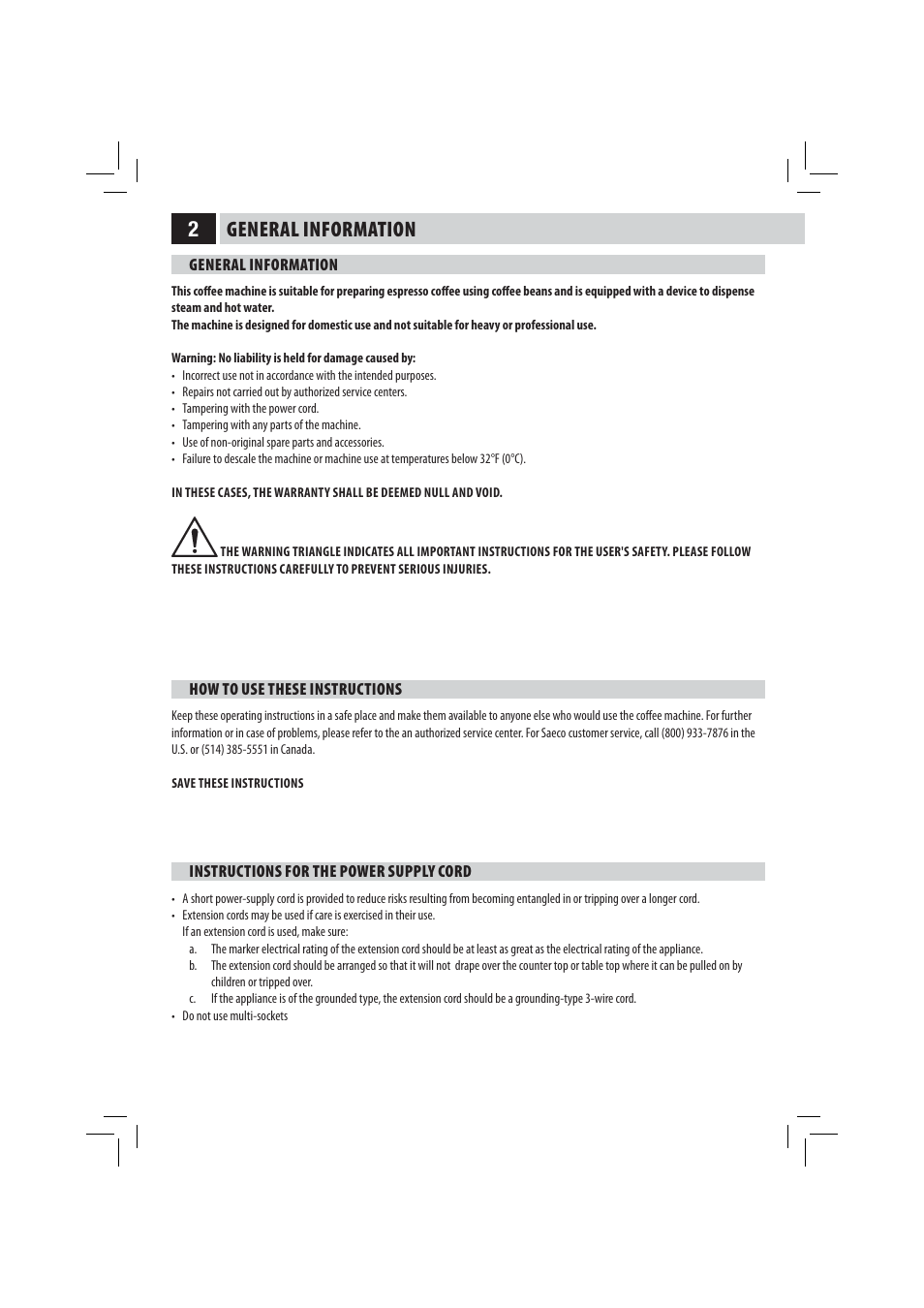 2general information | Philips 10003278 User Manual | Page 9 / 110