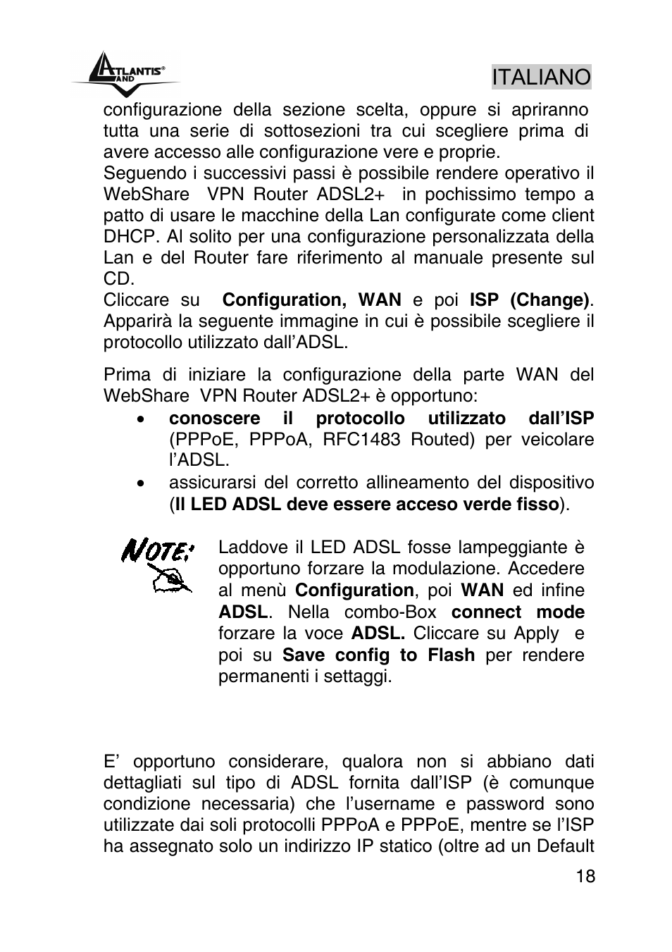 Italiano | Atlantis Land A02-RA440 User Manual | Page 18 / 81