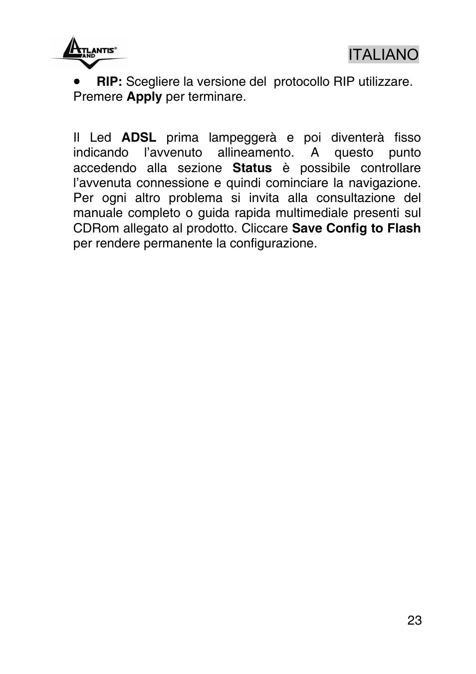 Italiano | Atlantis Land A02-RA440 User Manual | Page 23 / 81